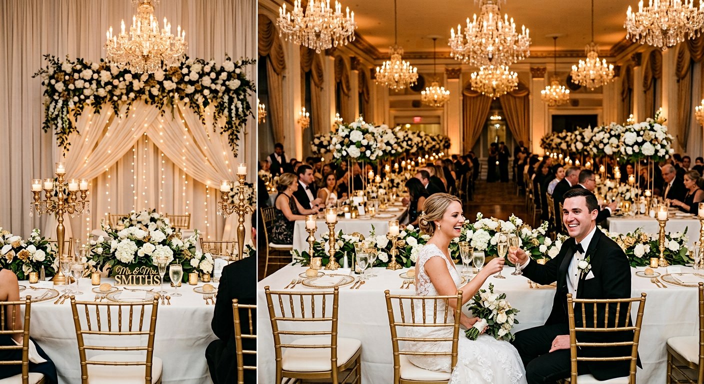 Elegant wedding reception