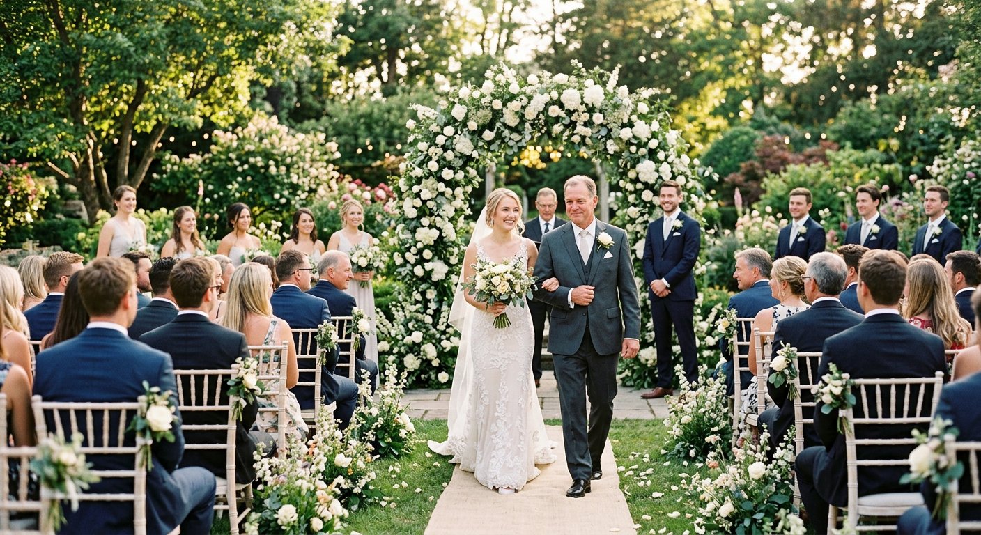 Outdoor wedding ceremony